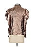 Future Collective 100% Polyester Metallic Silver Sleeveless Blouse Size XXS - photo 2