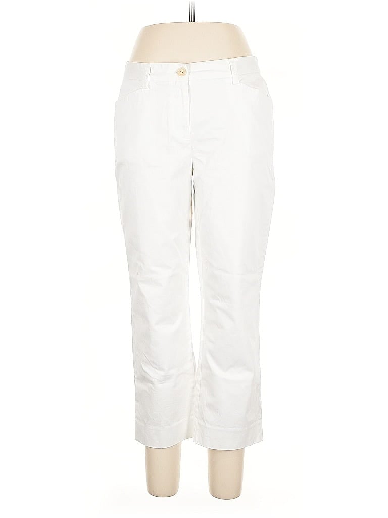 Pre-owned Lands' End Casual Pants In White