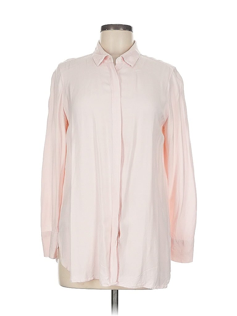 Pre-owned Banana Republic Long Sleeve Blouse In Pink