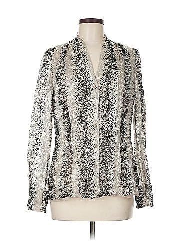 Anne Klein Long Sleeve Silk Top (view 1)