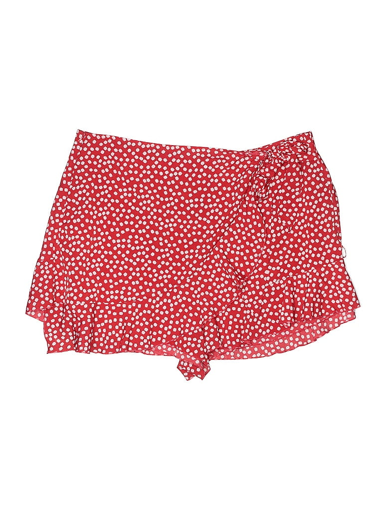 Pre-owned Shein Curve Casual Skirt In Red