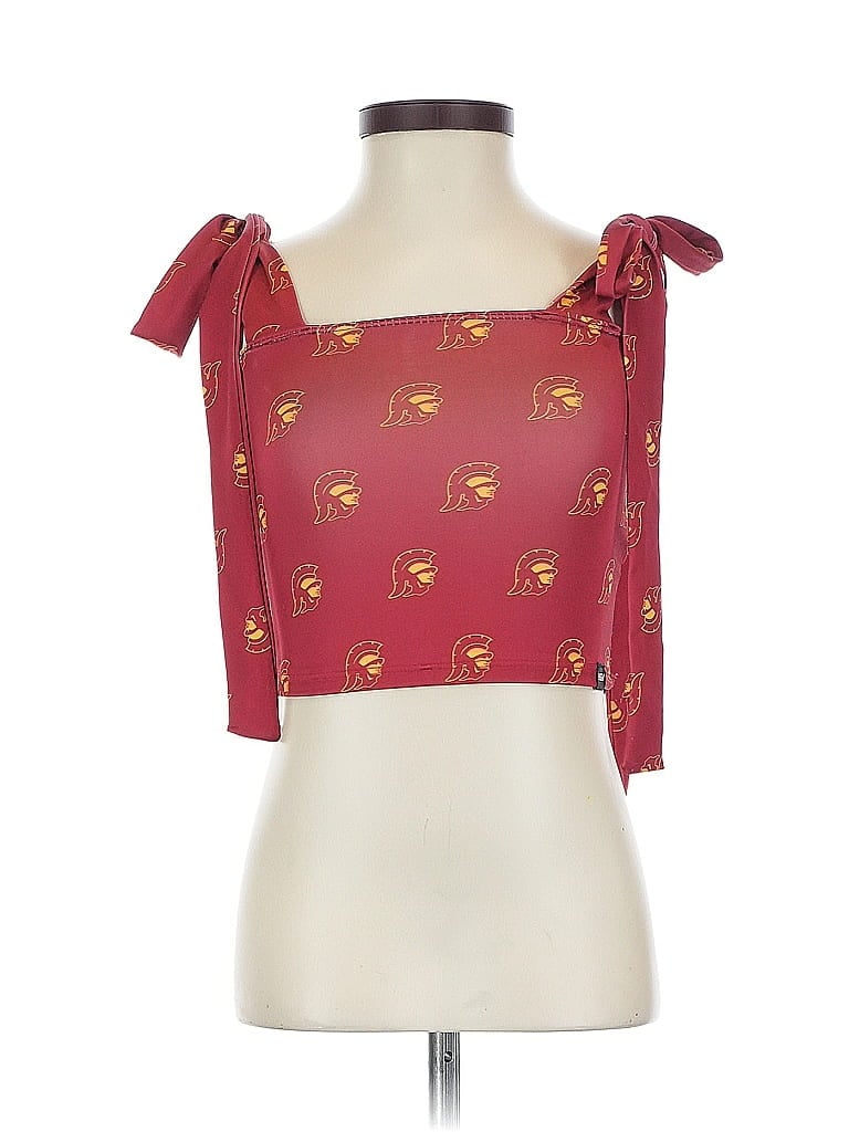 ASSORTED BRANDS Pre-owned Sleeveless Blouse In Burgundy