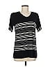 misook 100% Acrylic Black Short Sleeve Top Size M - photo 1