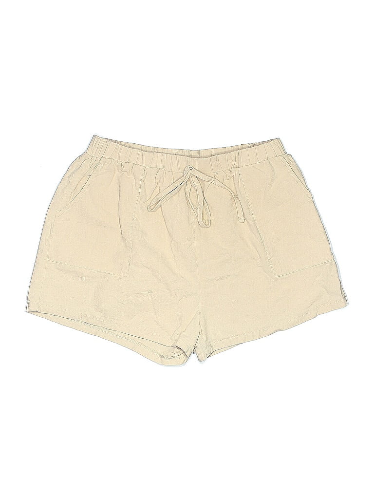 Pre-owned Unbranded Khaki Shorts In White