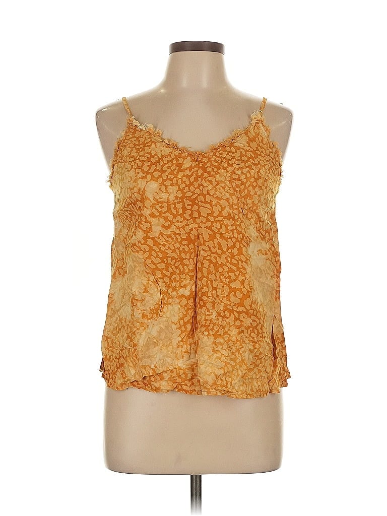 Mystree 100% Rayon Gold Sleeveless Blouse Size L - photo 1