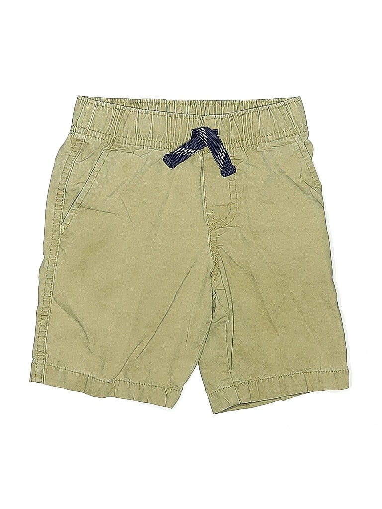 Carter's 100% Cotton Solid Green Khaki Shorts Size 4 - photo 1