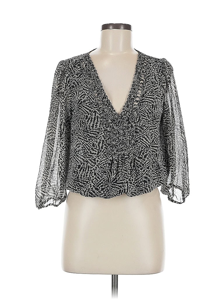 Pre-owned Daniel Rainn 3/4 Sleeve Blouse In Black