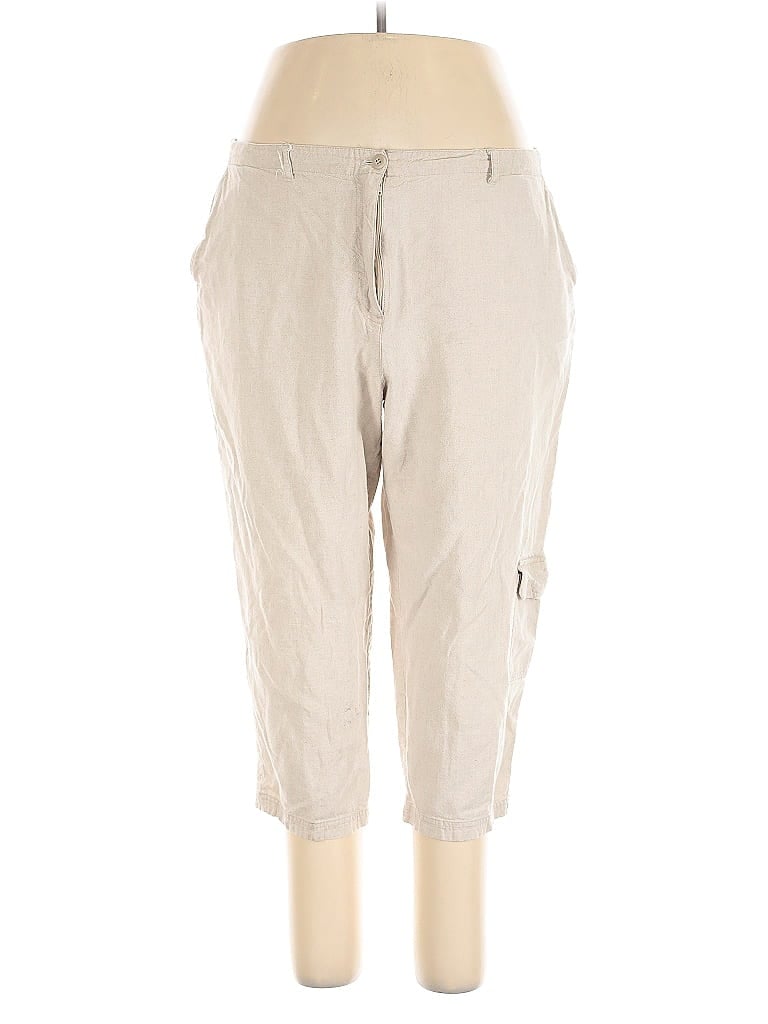 Liz Claiborne Tan Linen Pants Size 18 - photo 1