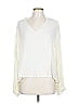 All in Favor 100% Rayon Ivory Long Sleeve Blouse Size L - photo 1
