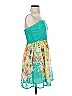 Trixxi 100% Polyester Floral Teal Cocktail Dress Size 0 - photo 3