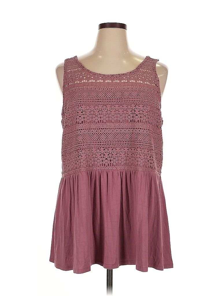 Pre-owned Lane Bryant Sleeveless Blouse In Pink