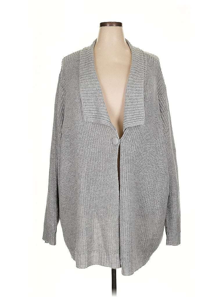 Woman Within 100% Acrylic Gray Cardigan Size 4X - photo 1