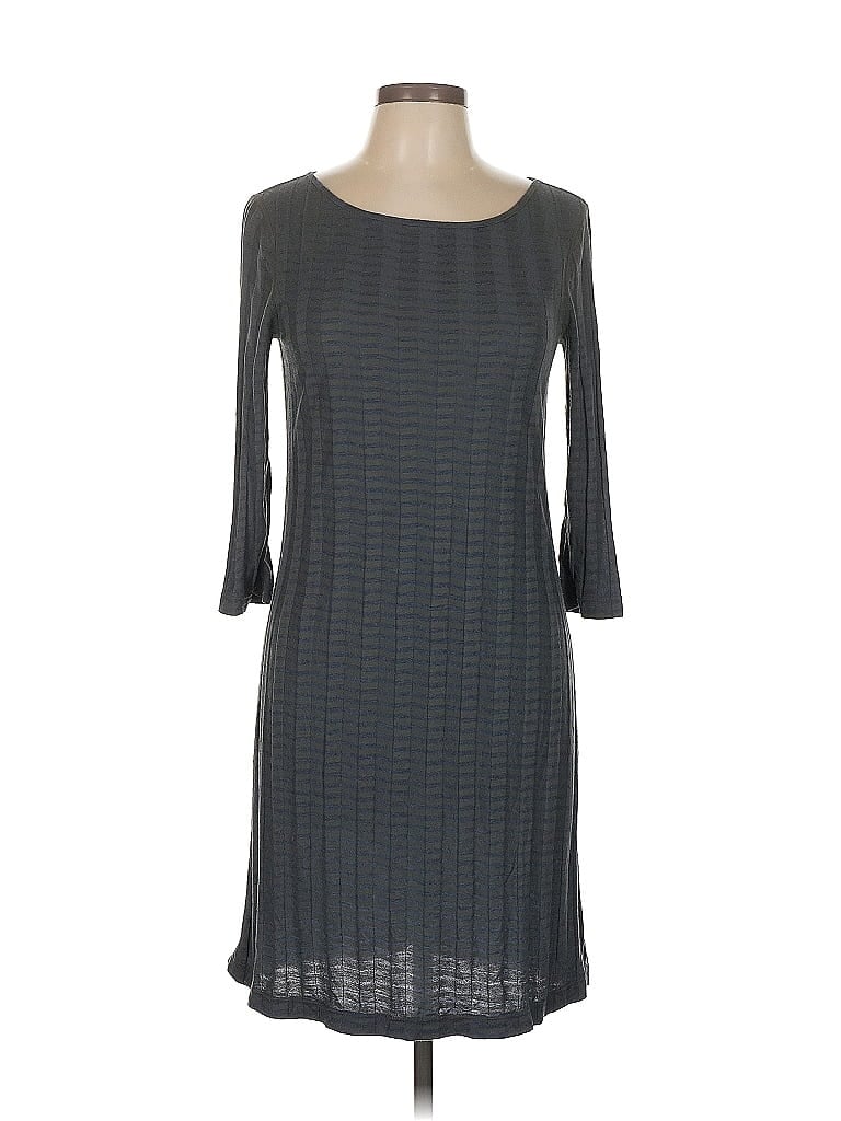Three Dots Chevron-herringbone Gray Casual Dress Size L - photo 1