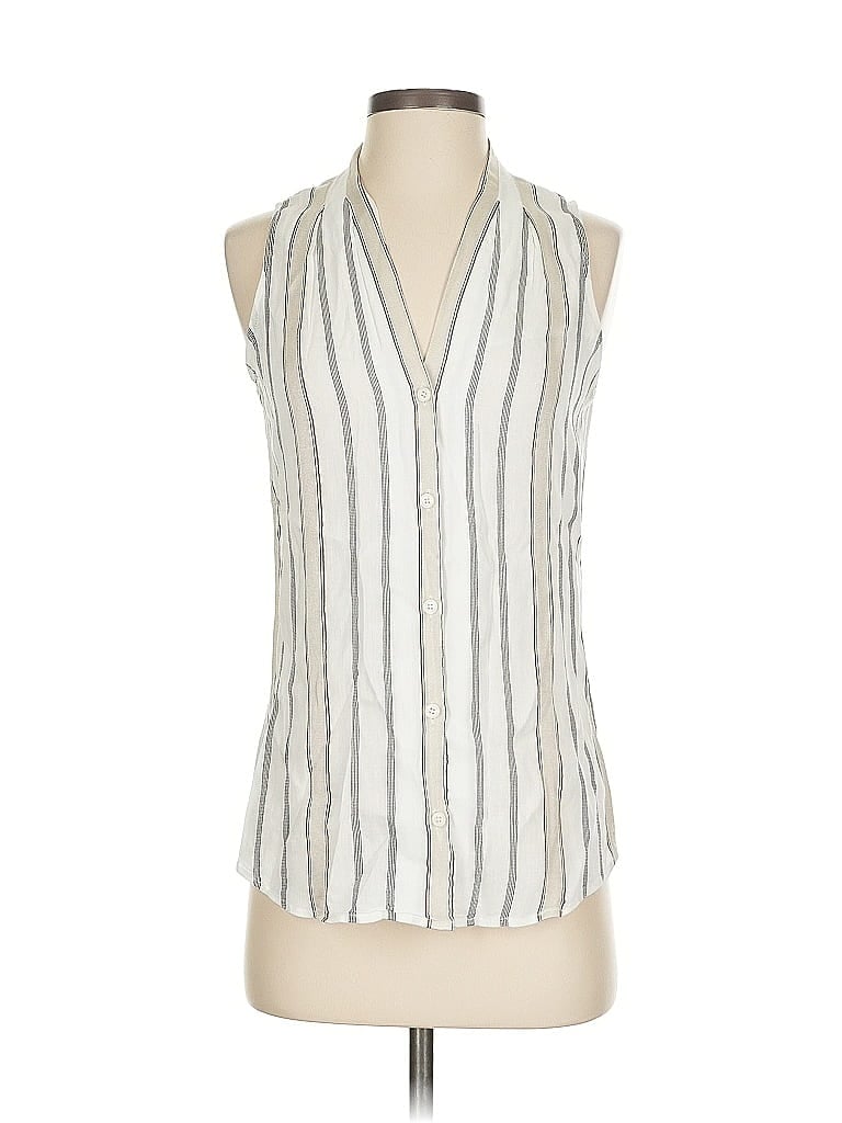 Pre-owned E3 By Etcetera Sleeveless Blouse In White