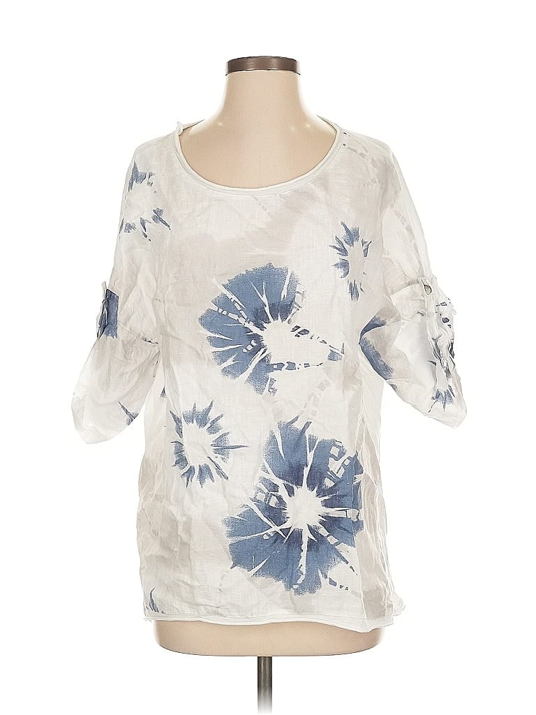 Pre-owned Kaktus 3/4 Sleeve Blouse In White