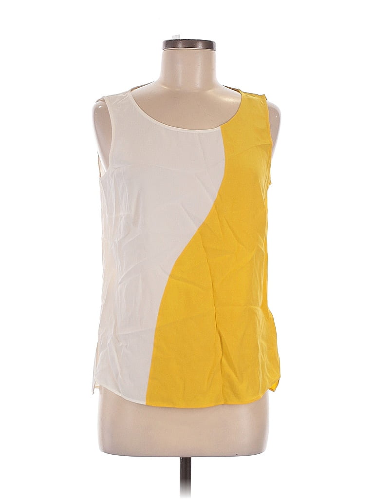Akris Punto 100% Cotton Yellow Sleeveless Blouse Size 8 - photo 1