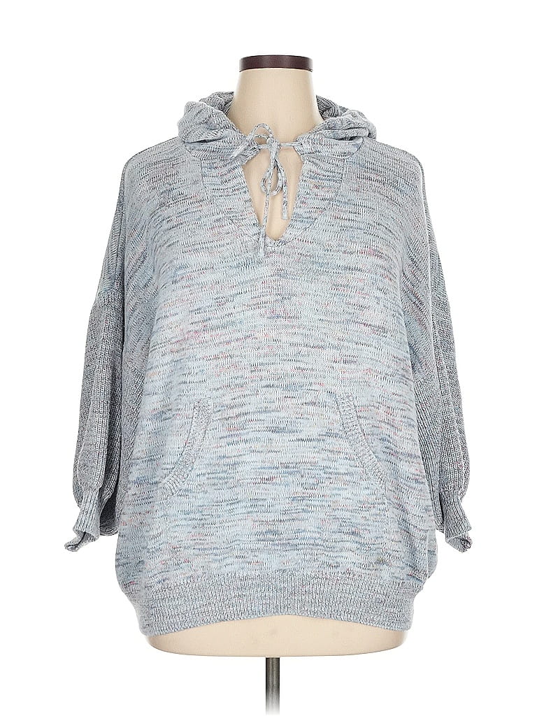 Pre-owned Scoop Poncho In Gray