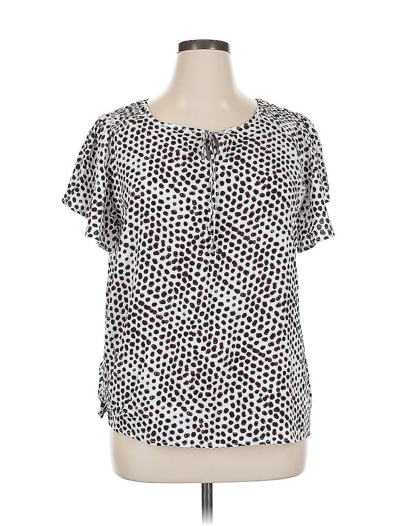 COMO BLU Pre-owned Short Sleeve Blouse In Silver