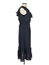 DKNY 100% Polyester Solid Blue Casual Dress Size 8 - photo 4