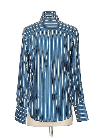 Theory Long Sleeve Silk Top (view 2)