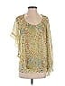 Tiny 100% Silk Green 3/4 Sleeve Silk Top Size S - photo 1