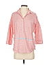 J.Crew Color Block Pink 3/4 Sleeve Button-Down Shirt Size 2 - photo 1