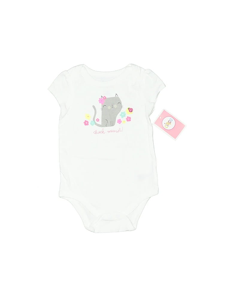 Pre-owned Circo Babies' Short Sleeve Onesie In White