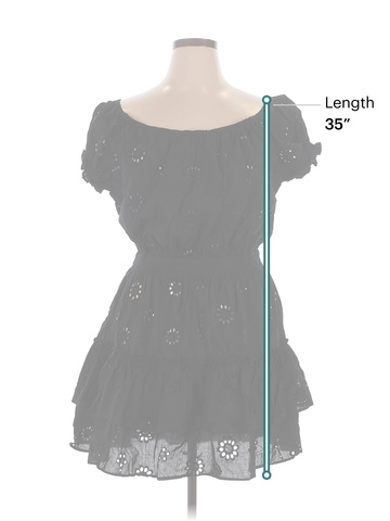 Aqua 100% Cotton Black Cocktail Dress Size XL