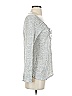 Sundance 100% Linen Gray Long Sleeve Top Size S - photo 4