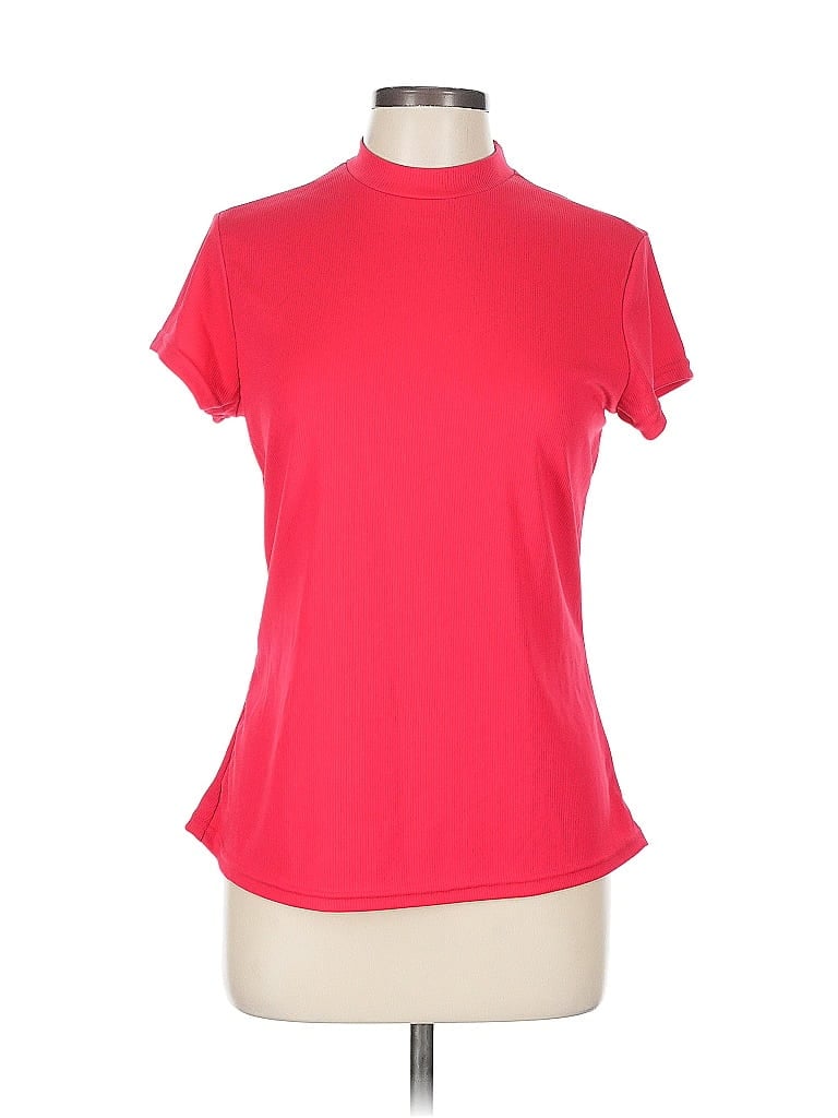 Pre-owned Just Be ... Short Sleeve Turtleneck In Red