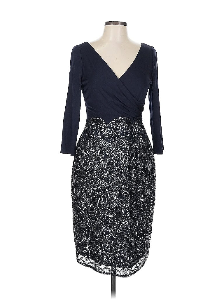 Kay Unger Silver Cocktail Dress Size 10 - photo 1