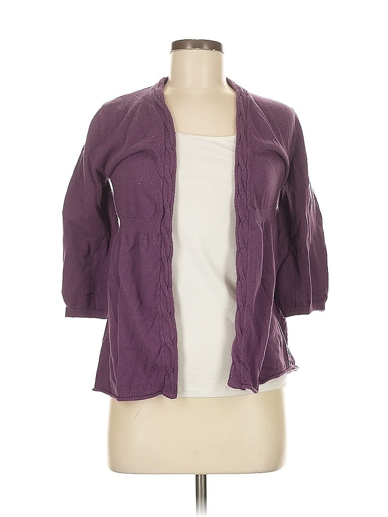 Pre-owned Banana Republic Factory Store Cardigan Sweater In Purple