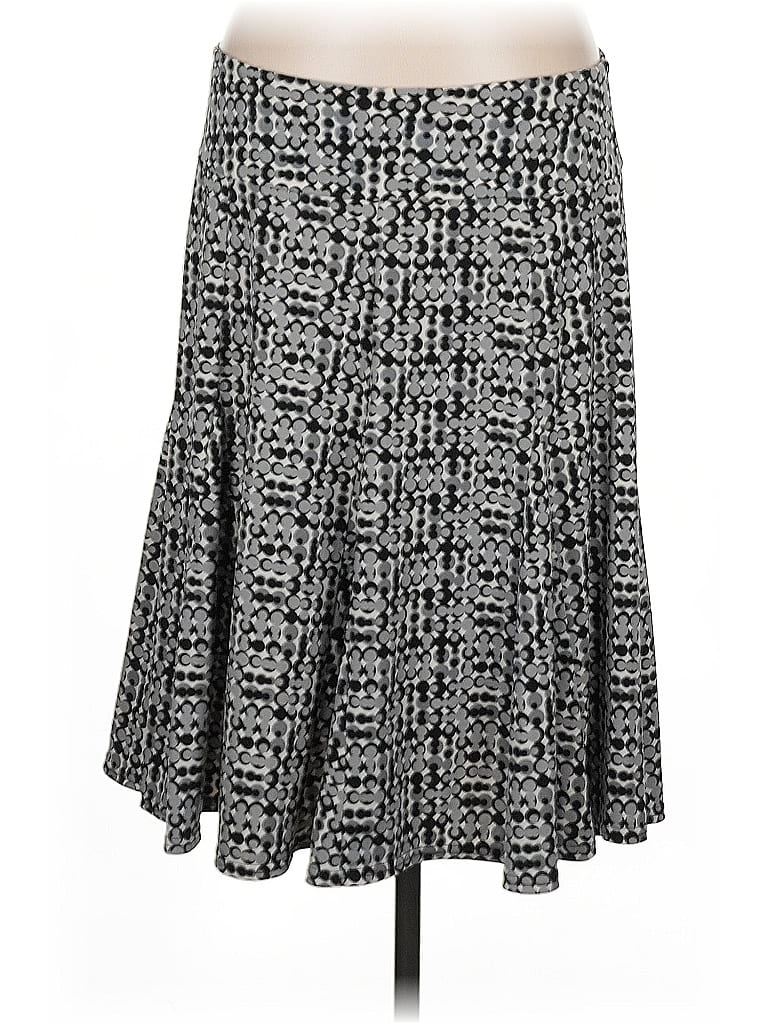 Apt. 9 Graphic Gray Casual Skirt Size M (petite) - photo 1