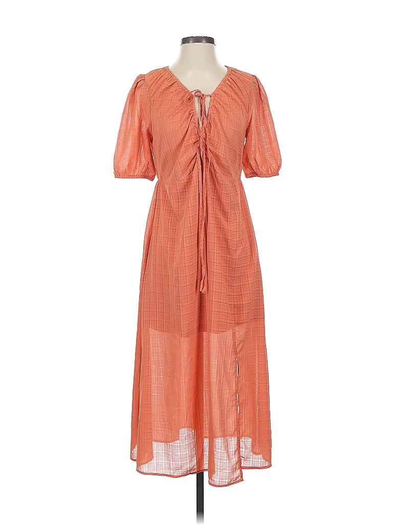 Pre-owned Nsr Casual Dress In Orange