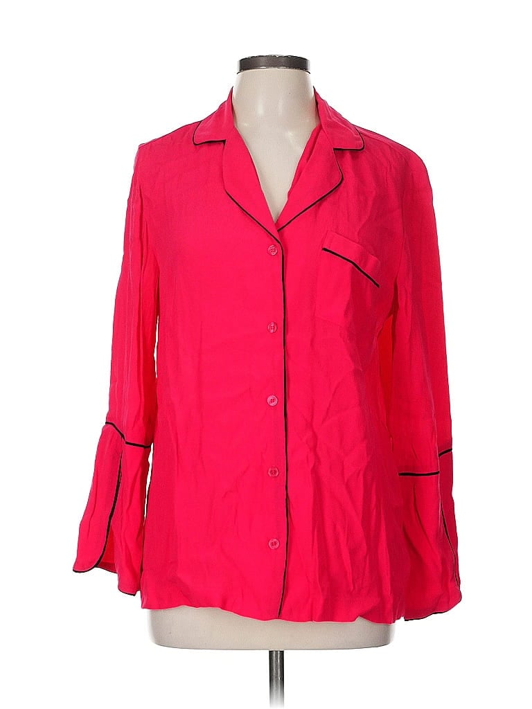 Porridge Red 3/4 Sleeve Button-Down Shirt Size M - photo 1
