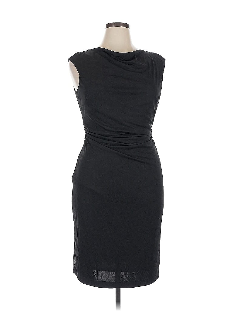 David Meister 100% Polyester Solid Black Cocktail Dress Size 14 - photo 1