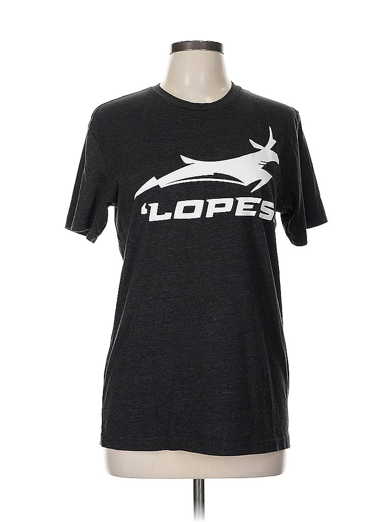 Pre-owned Canvas Short Sleeve T-shirt In Black