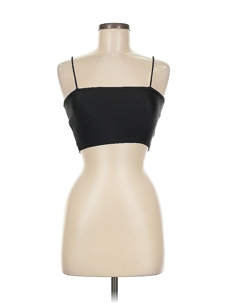 Pre-owned Unbranded Tube Top Black Strapless Neckline Tops