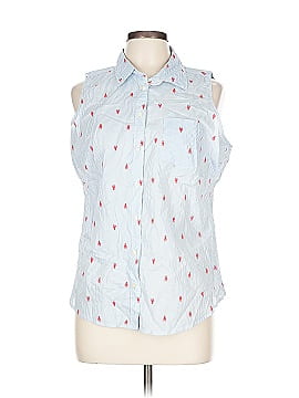 St. John's Bay Sleeveless Button Down Shirt