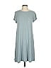 Lou & Grey Solid Gray Casual Dress Size S - photo 1