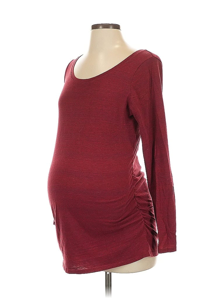 Liz Lange Maternity for Target Burgundy 3/4 Sleeve T-Shirt Size S - photo 1