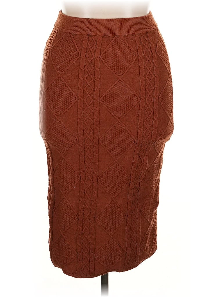 Pre-owned Shein Casual Skirt In Brown