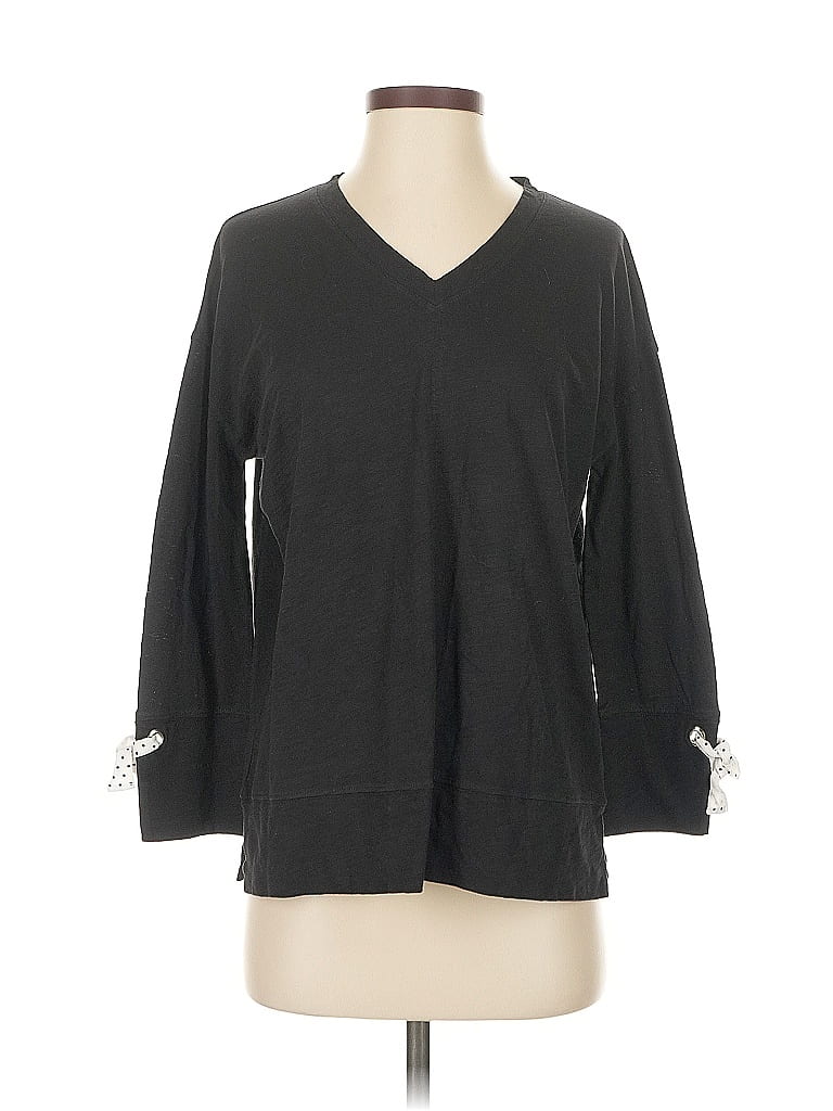 Pre-owned Lisa Todd Long Sleeve Top Gray V Neck Tops