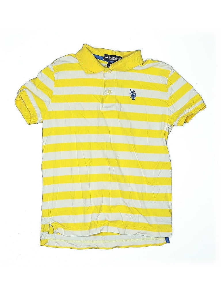 Pre-owned U.s. Polo Assn Kids' Short Sleeve Polo In Yellow