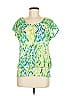 Ann Taylor Factory 100% Polyester Green Short Sleeve Blouse Size M - photo 1