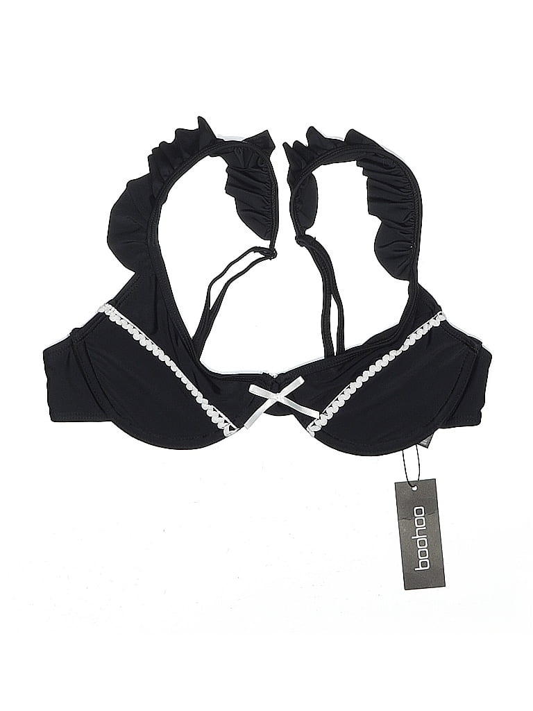 BOOHOO Pre-owned Swimsuit Top Black Swimwear