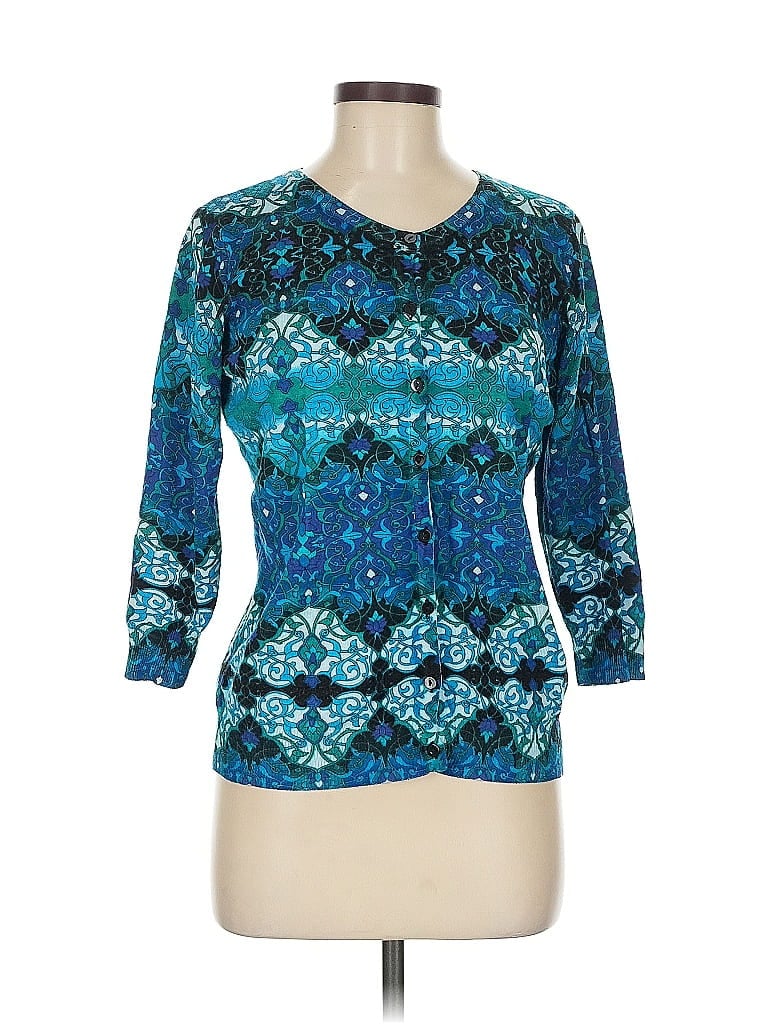 Joseph A. Teal Cardigan Size M - photo 1
