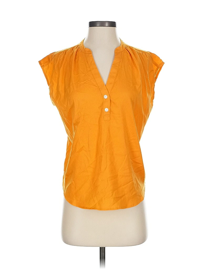 Pre-owned Banana Republic Factory Store Short Sleeve Blouse In Orange