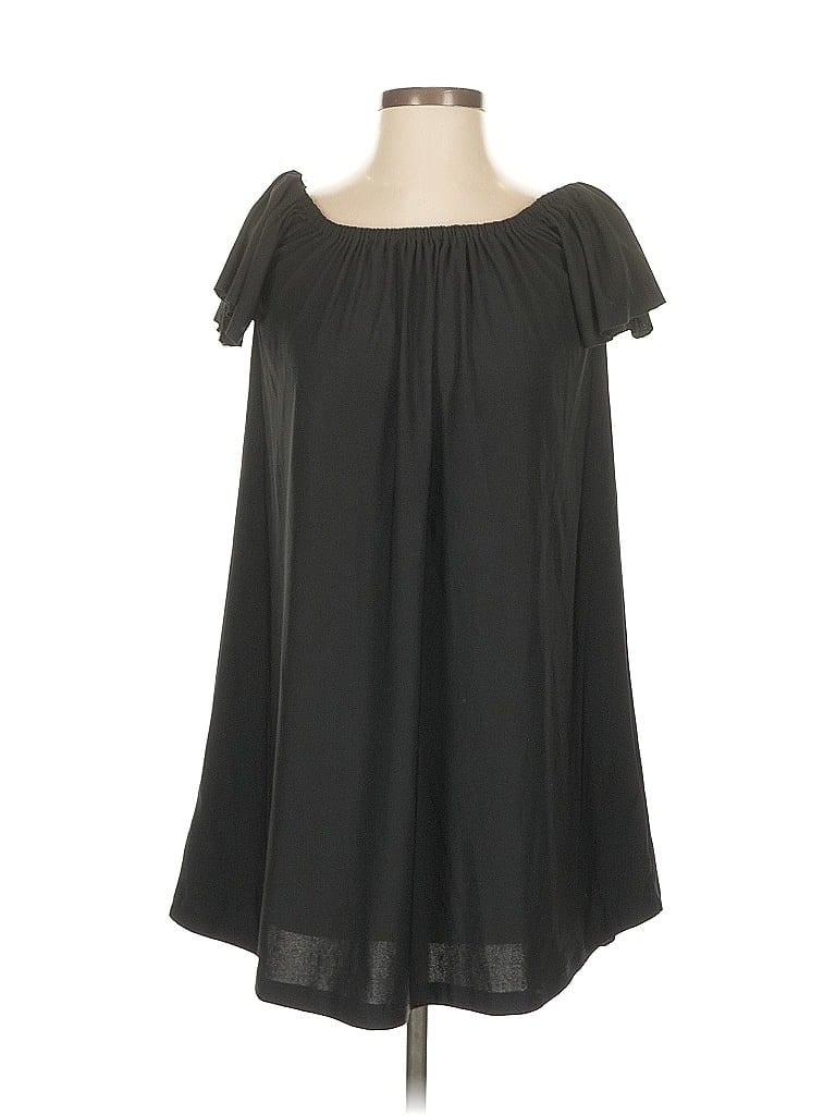 Mango Solid Black Casual Dress Size 2 - photo 1