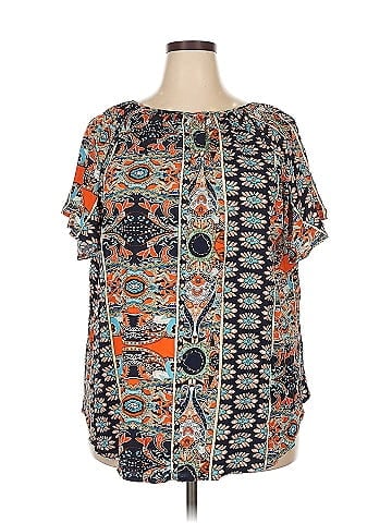 Shein Curve Short Sleeve Blouse (view 1)